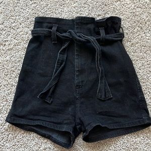 BDG high rise tie denim shorts!
